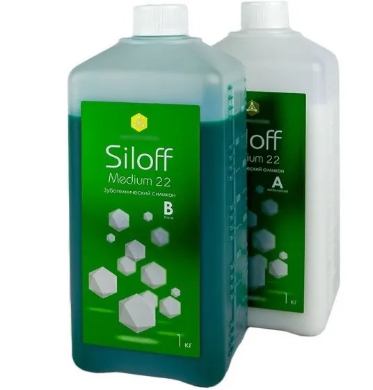 Силофф 22 (Siloff Medium 22), силикон для дублирования моделей, 1л база+1л кат., КрасТехноМед / Россия УТ-00001332 - фото 520573