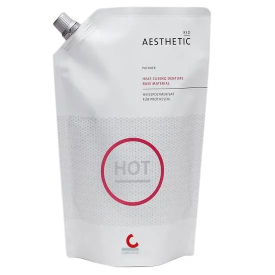 Пластмасса горячей полимеризации прозрачный F34 AESTHETIC Red Polymer (500г), Candulor УТ-00004807 - фото 520619