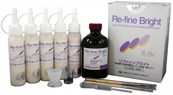 Ре-Файн Брайт (Re-Fine Bright), A3,5, пластмасса, 5х50г+260мл, полимеризация 3мин, STYRFB-A35S/5*50, YAMAHACHI УТ-00001327 - фото 520726