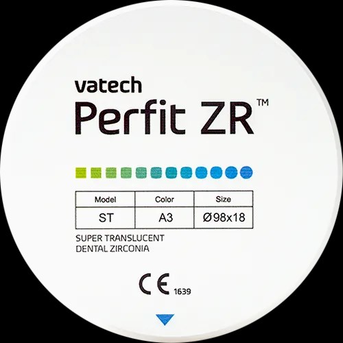 Диск многослойный из диоксида циркония Perfit ZR ST B2 - 20 - 98, NU20B2W, Vatech УТ-00010960 - фото 521679