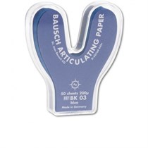 Артикуляционная бумага Bausch BK 03, 200 мкрн - копирка бауш подкова, 50л, синяя 00000000590