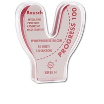 Копирка Bausch подкова BK 54,  100 мкм (артикуляционная бумага с прогрессирующим выделеним), 50 листов, красная, Bausch 0001916261