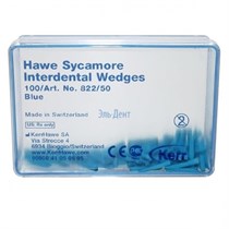 822/50 Клинья Sycamore Interdental деревянные синие (100шт), Kerr Hawe 00000910111