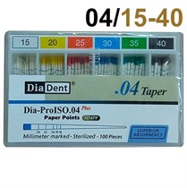 Абсорберы конусные 04 №15-40 (100шт.), DiaDent 1231913154