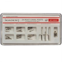 Штифты титановые Ikadent IKT-X20-F (С20 х 4, D20 х 4, D25 х 4, GF25 х 4, E20 х 4, EF20 х 4, развертка х 2, фреза торцевая ,ключ инструментальный) 0000910705