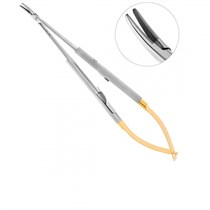Иглодержатель 18 см изогнутый Castroviejo-Gomel TC (HLW 20-18) 1231915434