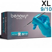 Перчатки Нитриловые Benovy XL (9/10), 3г. 200шт. 1231912476