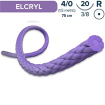 Шовный материал ELCRYL 4/0 (12 шт, 75 см, 3/8, 20 мм, колющая) 1231915621