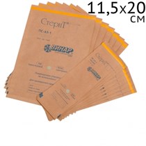 Крафт-пакеты 11,5х20см для стерилизации из коричневой бумаги (100шт.), Винар 00000002365