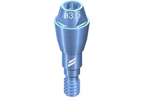 Прямой абатмент NC для винтовой фиксации, со штифтом, 0°, диаметр 3.5 мм, высота десны 2.5 мм 022.0125S