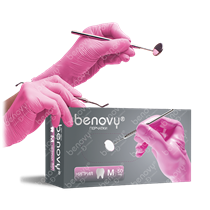 Перчатки нитриловые Nitrile (BENOVY) M (7-8) розовые, 50 пар DFE6PK38G83/SFE6PK3883/DFE6PK35HC83