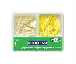 "Клинья фиксирующие деревянные ""ТОР ВМ""1.080м Клинья фиксирующие, деревянные, 2-х типов белые+желтые, ТОР ВМ (Россия)" 1.080м
