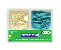 "Клинья фиксирующие, деревянные 2-х типов ""ТОР ВМ""1.080 Клинья фиксирующие, деревянные, 2-х типов белые+голубые, ТОР ВМ (Россия)" 1.080