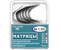 "Матрицы металлические, контурные, перфорированные, малые ""ТОР ВМ""Матрицы металлические контурные, перфорированные, малые, 1.531(2), ТОР ВМ (Россия)" 1.531(2)