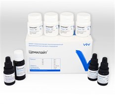 Цемилайт (набор) - подкладочный и реставрационный стеклополиалкенатный  цемент светового отверждения 00000002147