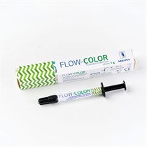 FLOW-COLOR – светоотверждаемый, микрогибридный, цветной композит, зеленый, шприц 1 г st232955