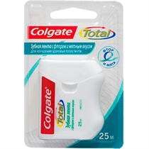 Зубная лента с фтором и мятным вкусом COLGATE Total, 25 м, 1 шт. FMY13225