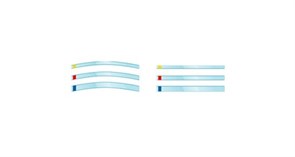 Матрицы Transparent Strips, желтые 73 мм х 6 мм, 100шт. (KerrHawe). 695