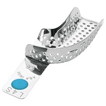 Asa Dental 2801-L4S - ложка слепочная нижняя средняя (M) половина с перфорацией без бортиков (правый верх-левый низ) 2801-L4S