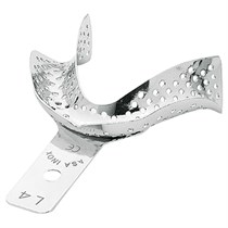 Asa Dental 2813-L4 - ложка слепочная нижняя средняя (M) с перфорацией без бортиков для беззубых челюстей 2813-L4