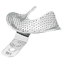Asa Dental 2806-L66 - ложка слепочная нижняя большая (L) с перфорацией для беззубых челюстей 2806-L66