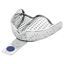 Asa Dental 2804-U6 - ложка слепочная верхняя очень большая (XL) с перфорацией с бортиками, с цветной кодировкой (синяя) 2804-U6