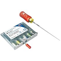 Flexofile № 008 25 мм Senseus, 6 шт. - ручной супергибкий расширитель корневого канала с укороченным шагом и силиконовой ручкой, в стерильном блистере A101202500804