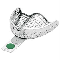 Asa Dental 2804-U5 - ложка слепочная верхняя большая (L) с перфорацией с бортиками, с цветной кодировкой (зелёная) 2804-U5