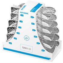 Asa Dental S2801-12 - ложка слепочная, набор 12 штук, с перфорацией без бортиков S2801-12