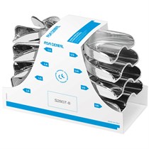 Asa Dental S2807-8 - ложка слепочная, набор 8 штук, без перфорации с бортиками S2807-8