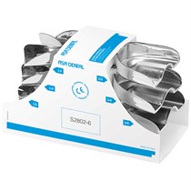 Asa Dental S2802-6 - ложка слепочная, набор 6 штук, без перфорации без бортиков S2802-6