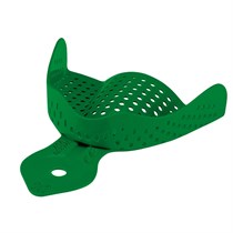 Asa Dental 2814-U4 - ложка слепочная верхняя очень большая (XL) с перфорацией без бортиков, алюминий (зеленая) 2814-U4