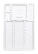 Asa Dental AL2727-1Z - лотки пластиковые широкие одноразовые, с гофрированным дном, 281*183*17 мм, коробка 400 шт. AL2727-1Z