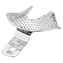Asa Dental 2806-L68 - ложка слепочная нижняя средняя (NM) с перфорацией без бортиков для беззубых челюстей 2806-L68