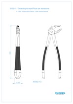 Asa Dental 0100-4 - щипцы N4 для удаления зубов для нижних резцов и клыков с зубчиками 0100-4
