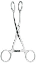 Asa Dental 0560 - зажим для языка с круглой рабочей частью и фиксатором на ручке 16 см 0560