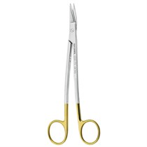 Asa Dental 0306-1TC - ножницы для десны N1 изогнутые с твердосплавными вставками и золотистыми ручками, 17 см 0306-1TC