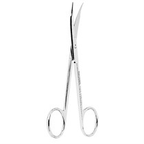 Asa Dental 0304-2 - ножницы для десны изогнутые, зубчики на одном лезвии, узкие лезвия 13 см 0304-2
