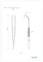 Asa Dental 0601-1 - пинцет анатомический изогнутый N1, 15 см 0601-1
