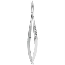 Asa Dental 0312-1 - ножницы для десны изогнутые, тонкие лезвия, на защелке 11 см 0312-1