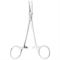 Asa Dental 0500-2 - зажим "Москит" изогнутый, 12 см 0500-2