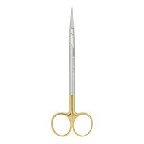 Asa Dental 0309-2TC - ножницы для десны N2 изогнутые по плоскости с твердосплавными вставками и золотистыми ручками, 16 см 0309-2TC