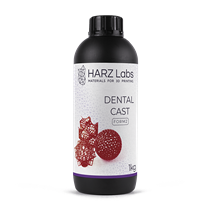 Фотополимер HARZ Labs Dental Cast Cherry для SLA/Form 2 принтеров, 1 литр (выгораемый) DentalCastCherrySLA/Form2