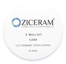 Заготовки диоксида циркония ZICERAM Z 98,5 х14Т, транслюцентные Z98-5x14T