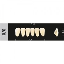 Зубы Major D4 0/0 фронтальный низ, 6 шт (Super Lux) st226017