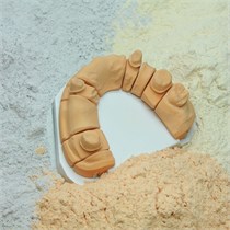 Гипс 4-го класса Marmoplast N для базисов разборных моделей, зуботехнический, цвет абрикосовый, супергладкий, 25 кг, мешок 171014