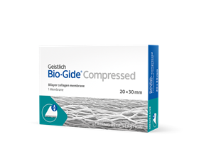 Bio-Gide 20х30 мм Compressed, спресованная резорбируемая двухслойная барьерная мембрана повышенной плотности 500372