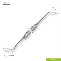 1304-1,5 Удлиненная узкая гладилка с штопфером-шариком Ø1.5mm. Ручка Ø6mm 1304-1-5