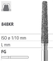 Боры стоматологические алмазные FG 848KR/017, син., 6шт. ISO код 314553524017, арт: FG8423R/6 FG8423R/6