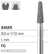 Боры стоматологические алмазные FG 846KR/016, син., 6шт. ISO код 314545524016, арт: FG8417R/6 FG8417R/6